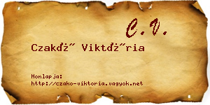 Czakó Viktória névjegykártya